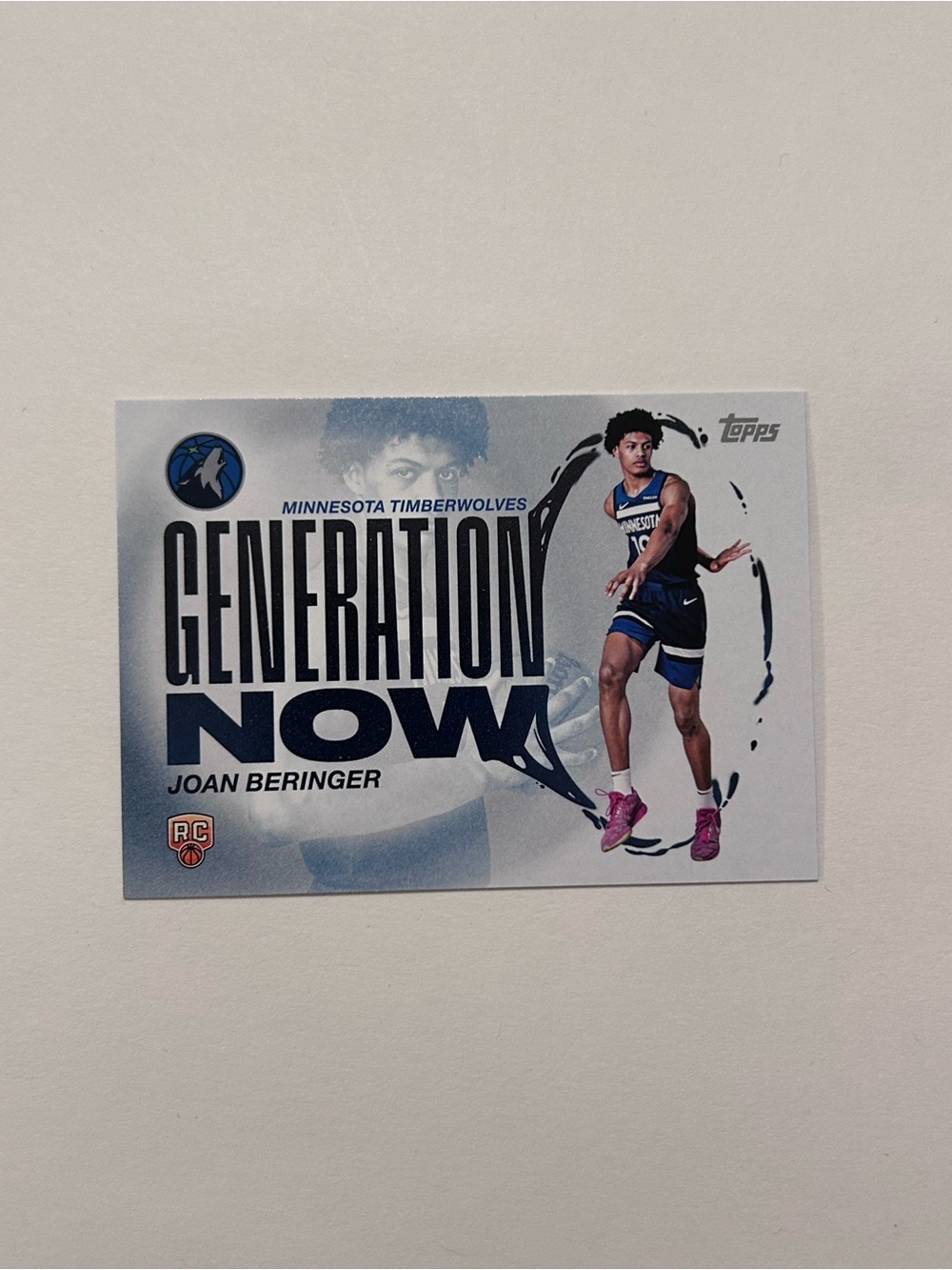Topps Generation Now Joan Beringer Blue White Pink Card